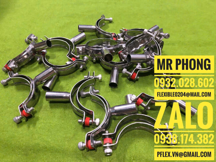 giá đỡ inox ống vi sinh- cùm treo ống vi sinh-giá treo cho ống vi sinh-cùm kẹp ống vi sinh