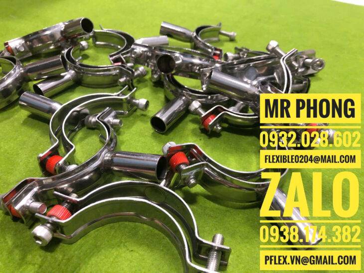 giá đỡ inox ống vi sinh- cùm treo ống vi sinh-giá treo cho ống vi sinh-cùm kẹp ống vi sinh