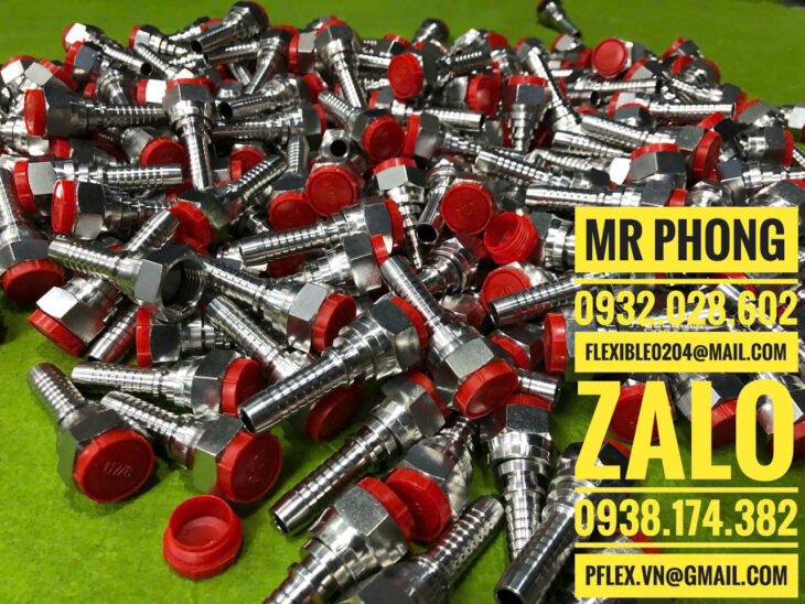 đầu bấm ống thủy lực- đầu cos bấm ống dầu thủy lực-đầu ren inox bấm ống thủy lực- áo inox bấm ống