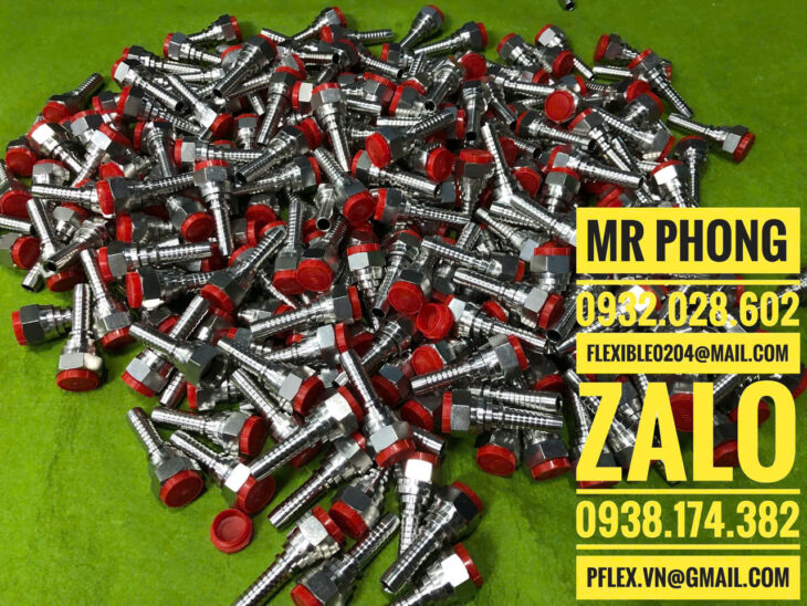 đầu bấm ống thủy lực- đầu cos bấm ống dầu thủy lực-đầu ren inox bấm ống thủy lực- áo inox bấm ống