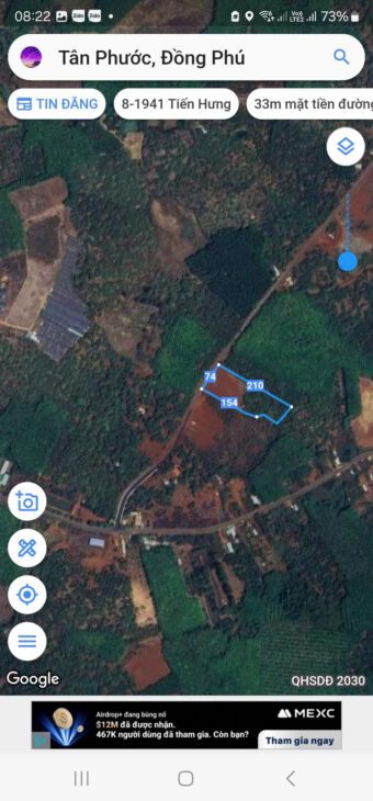 ĐẤT ĐẸP CẦN BÁN – XÃ TÂN PHƯỚC, ĐỒNG PHÚ, BÌNH PHƯỚC GIÁ CHỈ 9 TỶ/HA