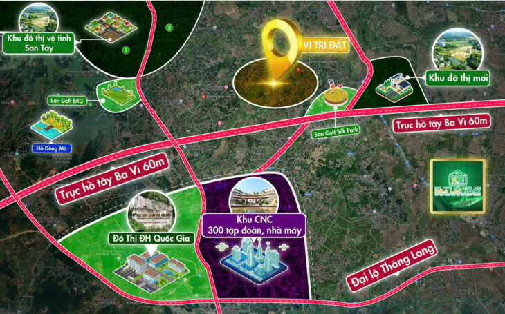 Chỉ từ 1tỷ850 sở hữu ngay 1 lô đất tại làng Đại Học, ngay khu công nghệ cao Hoà Lạc