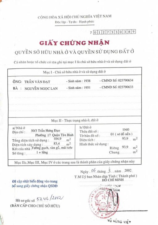 Mặt Tiền Trần Hưng Đạo 4,5×21 5 tầng SH Hoàn Công giá rẻ