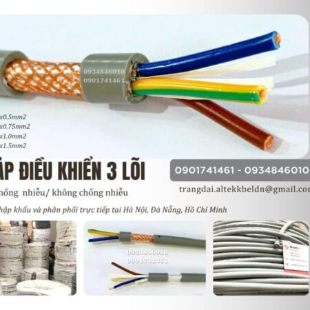 Cáp điều khiển 3×0.5, 3×0.75, 3×1.0, 3×1.5 Altek Kabel chính hãng giá xưởng