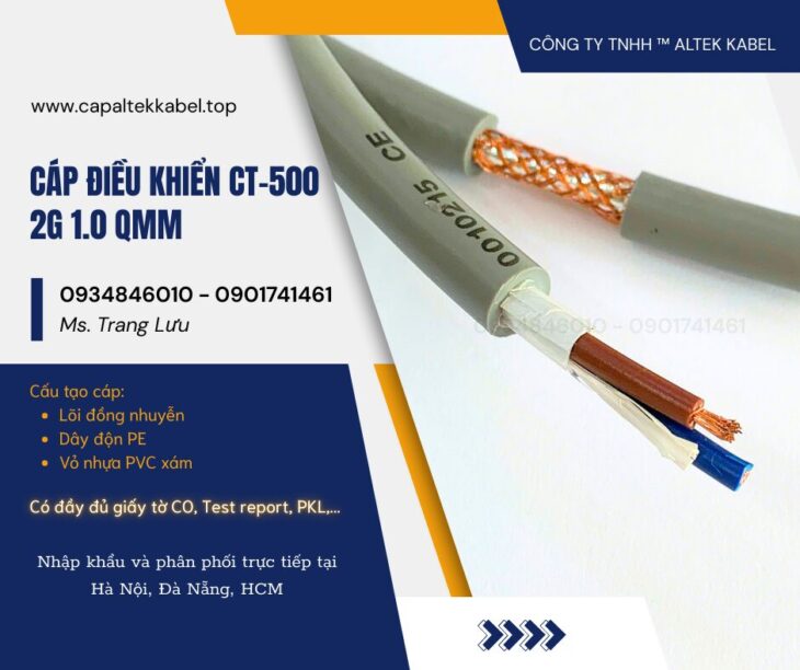 Cáp điều khiển Altek Kabel 2×1.0mm2 không chống nhiễu