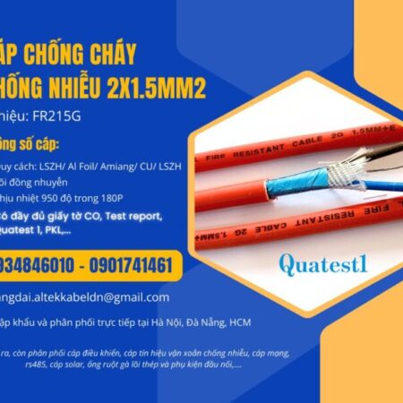 Cáp tín hiệu FR 2×1.5 chống cháy chống nhiễu Altek Kabel