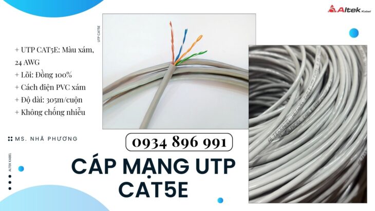 Cáp Mạng LAN Altek Kabel Cat5e 24AWG Hà Nội, Hưng Yên, Bắc Ninh
