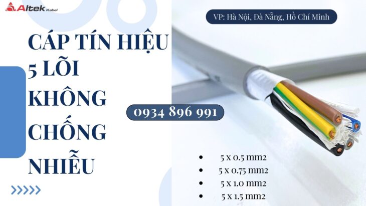 Cáp Tín Hiệu 5 Lõi Không Chống Nhiễu Hệ Thống Tự Động Hóa