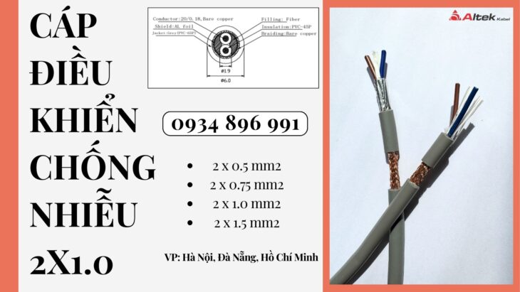 CÁP ĐIỀU KHIỂN 2 LÕI HUẾ, QUẢNG BÌNH, QUẢNG TRỊ