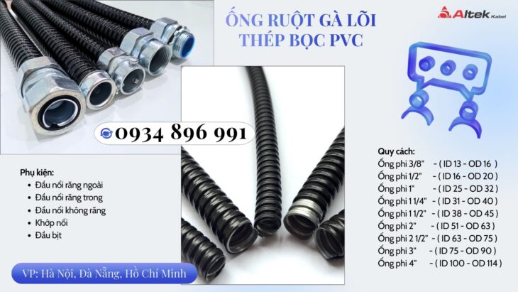 Ống Ruột Gà Lõi Thép Và Đầu Nối Tại Hà Nội, Hưng Yên, Bắc Ninh