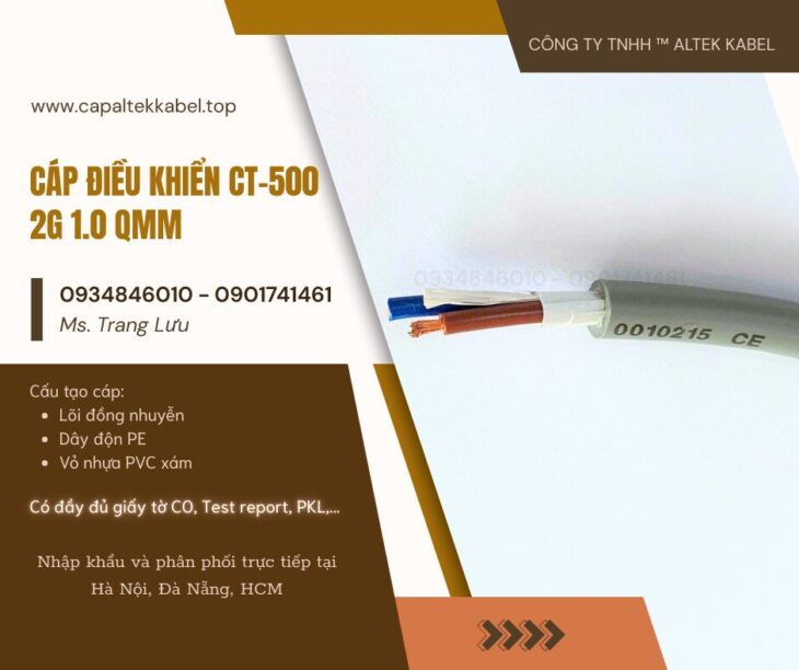 Cáp điều khiển Altek Kabel 2×1.0mm2 không chống nhiễu
