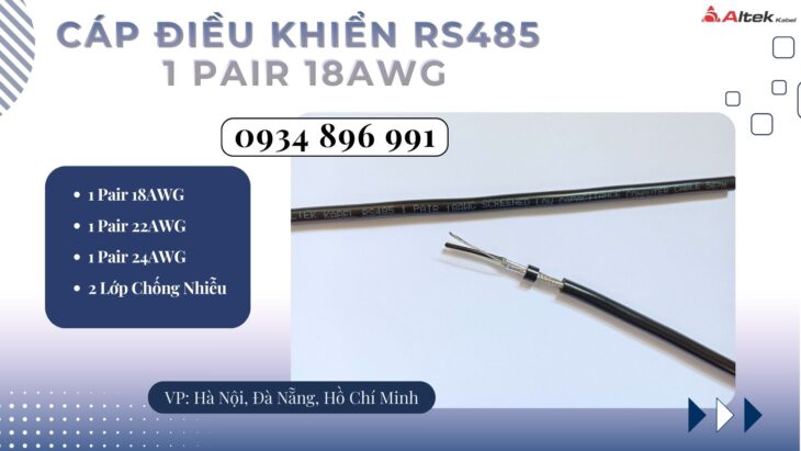 Cáp Tín Hiệu Rs485 1 Pair 18 Awg Đà Nẵng, Hà Nội, Hồ Chí Minh
