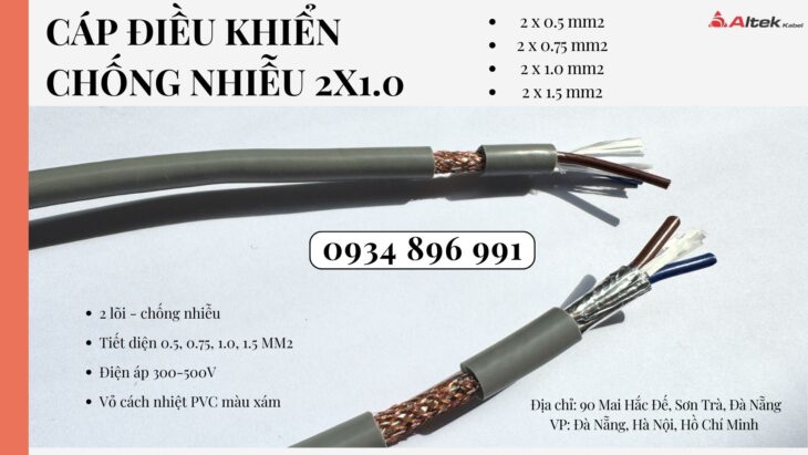CÁP ĐIỀU KHIỂN 2 LÕI HUẾ, QUẢNG BÌNH, QUẢNG TRỊ