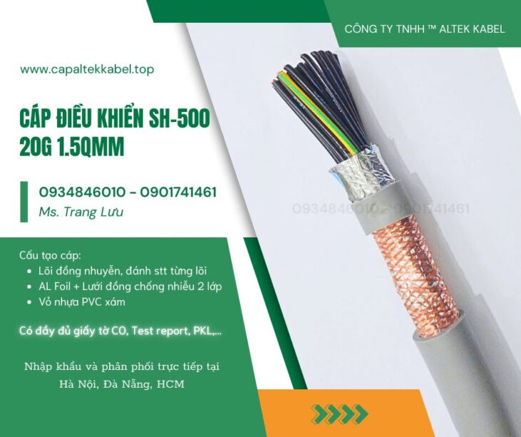 Cáp điều khiển Altek Kabel SH-500 20×1.5mm2