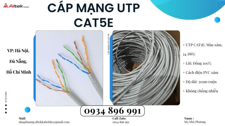 Cáp Mạng LAN Altek Kabel Cat5e 24AWG Hà Nội, Hưng Yên, Bắc Ninh
