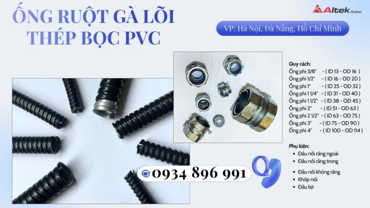 Ống Ruột Gà Lõi Thép Và Đầu Nối Tại Hà Nội, Hưng Yên, Bắc Ninh