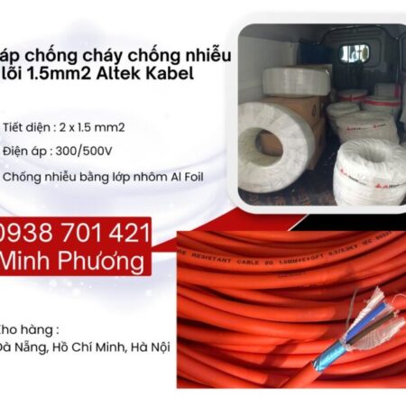 Cáp chống cháy chống nhiễu 2 lõi 1.5mm2 Altek Kabel Đà Nẵng, Gia Lai, Quảng Trị Cáp chống cháy chống nhiễu 2 lõi 1.5mm2 Altek Kabel Đà Nẵng, Gia Lai, Quảng Trị
