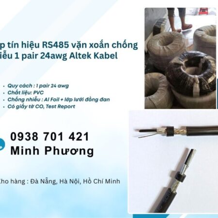 Cáp tín hiệu RS485 vặn xoắn chống nhiễu 1 pair 24awg Hà Nội, Hải Phòng, Hải Dương