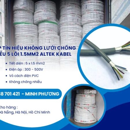 Cáp tín hiệu không lưới chống nhiễu 5 lõi 1.5mm2 Altek Kabel Đà Nẵng, Huế, Bình Định