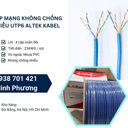 Cáp mạng không chống nhiễu utp6 Altek Kabel sẵn kho Đà Nẵng, Hà Nội, Hồ Chí Minh