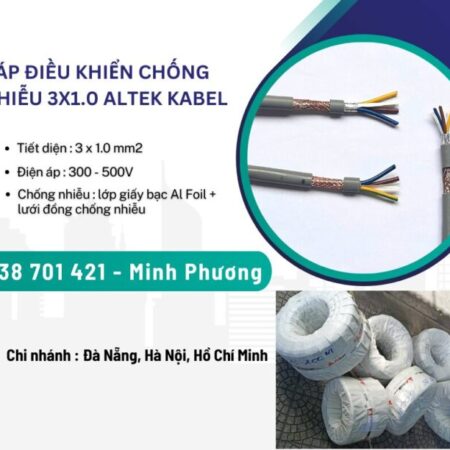Cáp điều khiển chống nhiễu 3×1.0 Quãng Bình, Quảng Nam, Thanh Hóa Cáp điều khiển chống nhiễu 3×1.0 Quãng Bình, Quảng Nam, Thanh Hóa