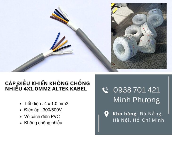 Cáp tín hiệu không chống nhiễu Altek Kabel 4×1.0mm2 Quảng Nam, Quảng Ngãi, Bình Định