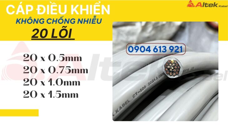 Cáp điều khiển CT – 500 20G0.5SQMM Altek Kabel – phân phối tại Hà Nội Cáp điều khiển CT – 500 20G0.5SQMM Altek Kabel – phân phối tại Hà Nội