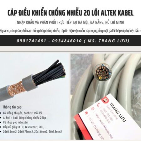 Cáp điều khiển chống nhiễu 20×0.5/ 20×0.75/20×1/20×1.5 Đà Nẵng