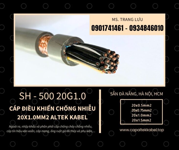 Phân phối cáp điều khiển chống nhiễu 20×1.0 Đà Nẵng, Hà Nội