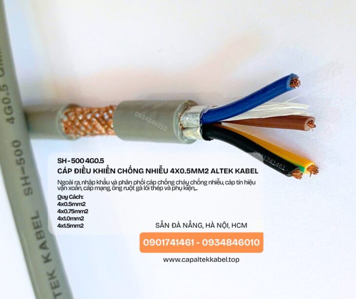 Đà Nẵng, Hà Nội phân phối cáp điều khiển chống nhiễu 4×0.5 Altek Kabel