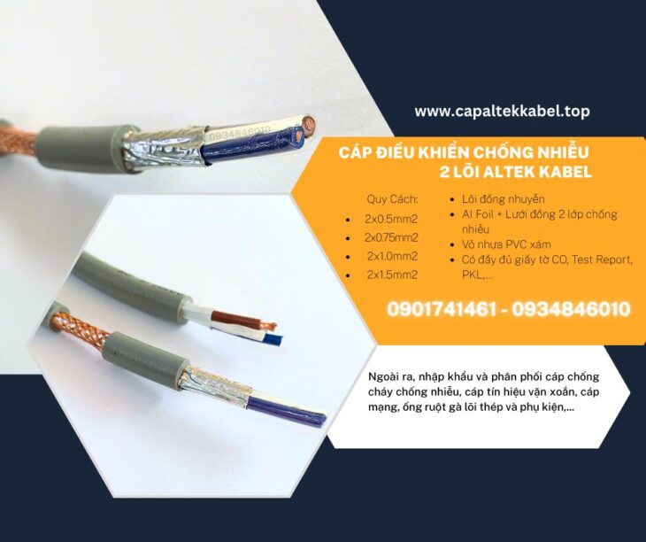 Cáp điều khiển Sangjin 2×1.5 Hồ Chí Minh, Bình Dương, Đồng Nai