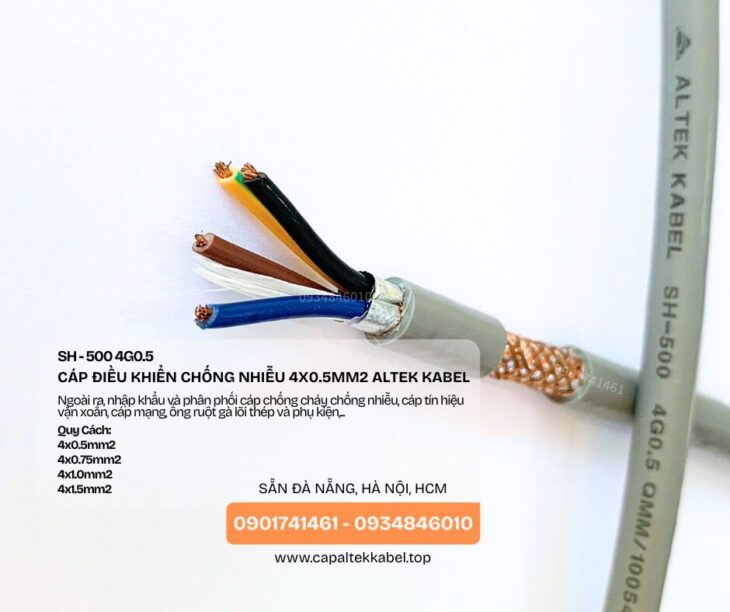 Đà Nẵng, Hà Nội phân phối cáp điều khiển chống nhiễu 4×0.5 Altek Kabel
