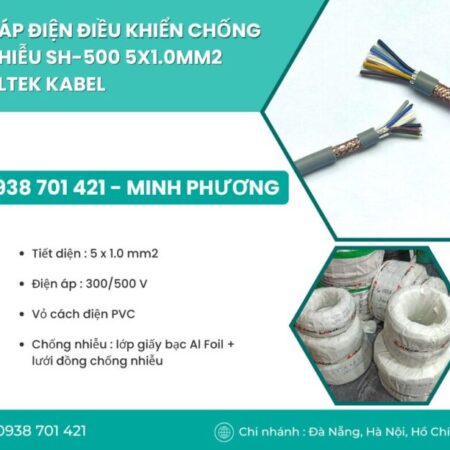 Dây cáp điện điều khiển chống nhiễu SH-500 5×1.0mm2 Đà Nẵng, Hồ Chí Minh, Hà Nội