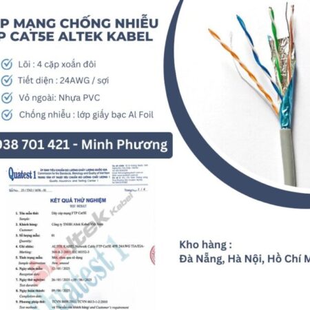 Cáp mạng chống nhiễu FTP cat5e chính hãng Đà Nẵng, Ninh Thuận, Đắk Lắk