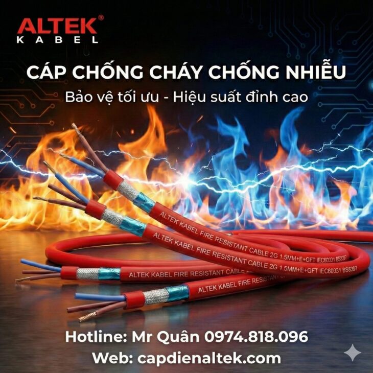 [Sẵn kho 3 miền] Cáp chống cháy chống nhiễu Altek Kabel