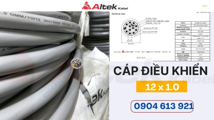 Cáp điều khiển 12×1.0 Altek Kabel chính hãng – phân phối tại HÀ NỘI