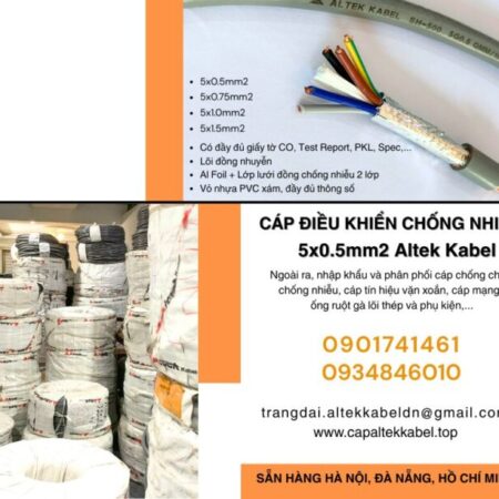 Cáp điều khiển RVVP/ CXV- SC 5×0.5 Altek Kabel sẵn Đà Nẵng, Hà Nội