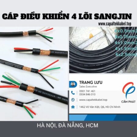 Cáp điều khiển Sangjin 4 lõi có sẵn Hồ Chí Minh, Vũng Tàu, Khánh Hòa