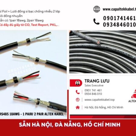 Cáp RS485 1 Pair 18 AWG/ 2 Pair 18 AWG Hà Nội, Đà Nẵng, HCM