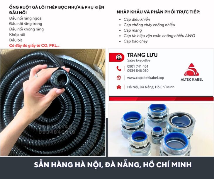 Ống ruột gà lõi thép phi 3/4 (ID 20 – OD 25) Hà Nội, Đà Nẵng, Sài Gòn