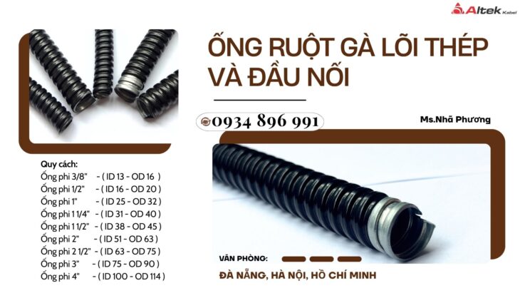 Ống Ruột Gà Lõi Thép Bọc PVC & Phụ Kiện Chính Hãng – Sẵn Kho TP.HCM, Đà Nẵng, Hà Nội – Giao Nhanh
