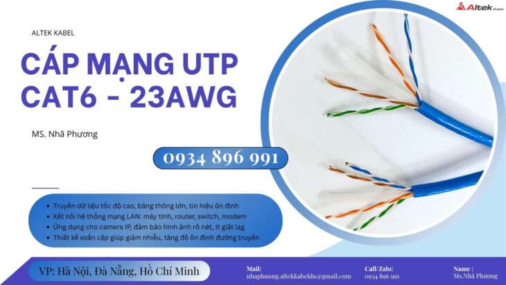 Phân Phối Cáp Mạng Cat6 23AWG Toàn Khu Vực Quảng Bình, Quảng Ngãi, Quảng Nam