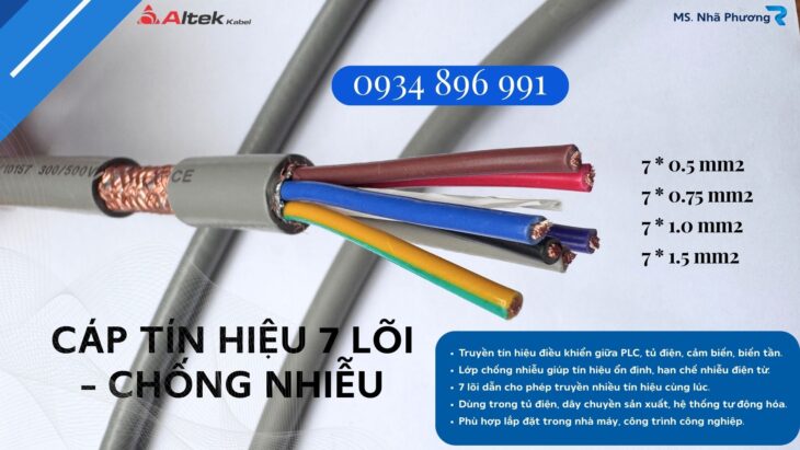 Cáp Điều Khiển 7 Lõi Altek Kabel Chính Hãng – Cung Cấp Hà Nội, Bắc Ninh, Hưng Yên, Hải Dương