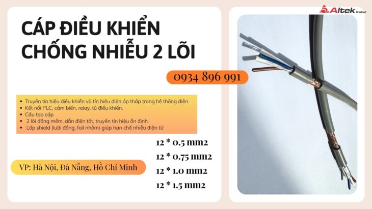 Cáp Điều Khiển 2 Lõi Chống Nhiễu Altek Kabel – Sẵn Kho Đà Nẵng, Huế, TP.HCM, Hà Nội | Giá Tốt Cho Cô