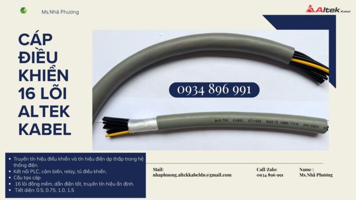 Cáp Tín Hiệu 16×0.75mm² Có Sẵn – Ship Ngay Quảng Ngãi, Bình Định, Phú Yên, Khánh Hòa