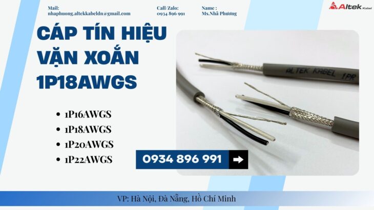 Cáp Tín Hiệu Vặn Xoắn 1 Pair 18 AWG Altek Kabel – Sẵn Kho Đà Nẵng, Hà Nội, TP.HCM | Giao Nhanh