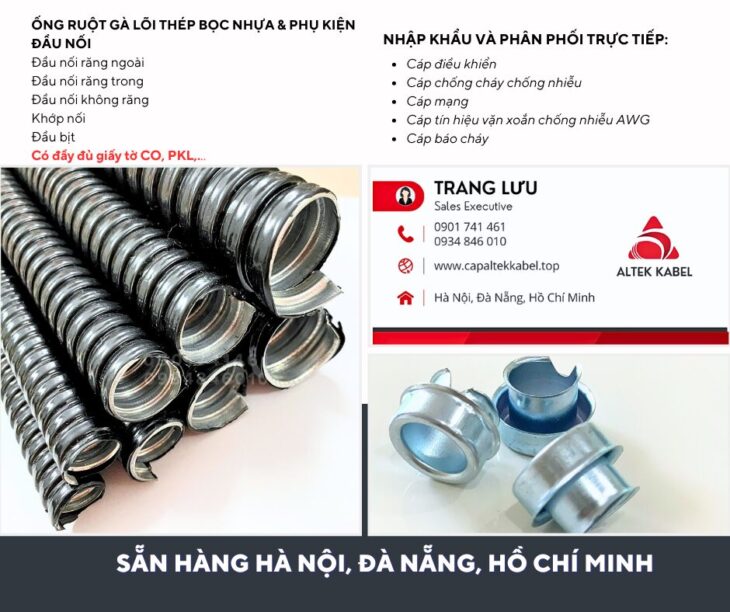 Ống ruột gà lõi thép phi 3/4 (ID 20 – OD 25) Hà Nội, Đà Nẵng, Sài Gòn