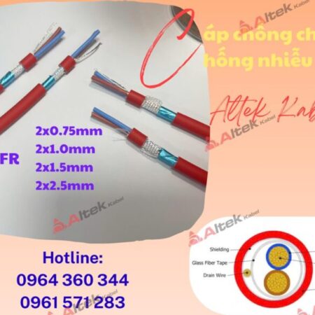 Cáp chống cháy chống nhiễu 2Cx1.5mm2 – Hàng sẵn Hà Nội