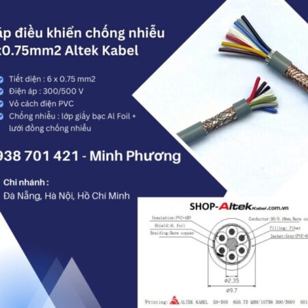 Dây cáp điện chống nhiễu Altek Kabel 6×0.75mm2 Hải Phòng, Ninh Thuận, Nha Trang Dây cáp điện chống nhiễu Altek Kabel 6×0.75mm2 Hải Phòng, Ninh Thuận, Nha Trang