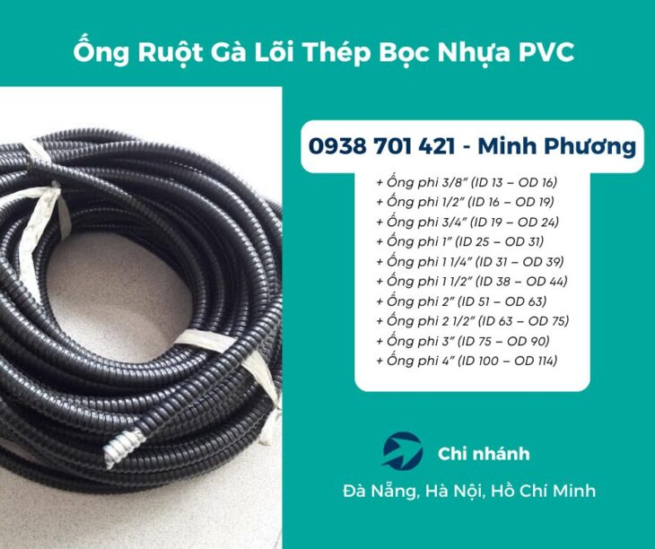 Ống Ruột Gà Lõi Thép Bọc Nhựa PVC – Linh Hoạt, Chống Cháy, Phù Hợp Mọi Công Trình